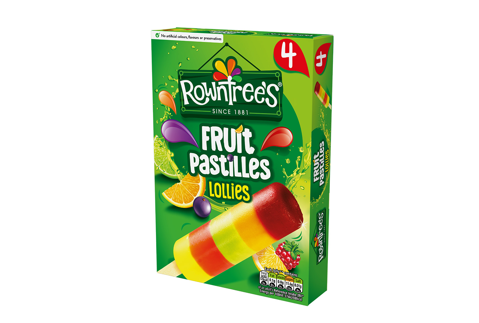 pack of fruit pastille lollies