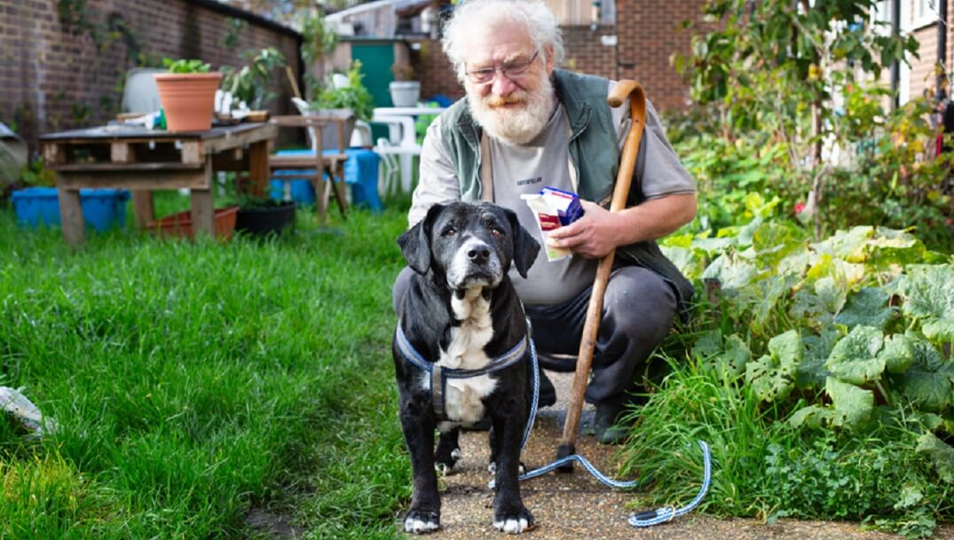 Bonzo with his owner