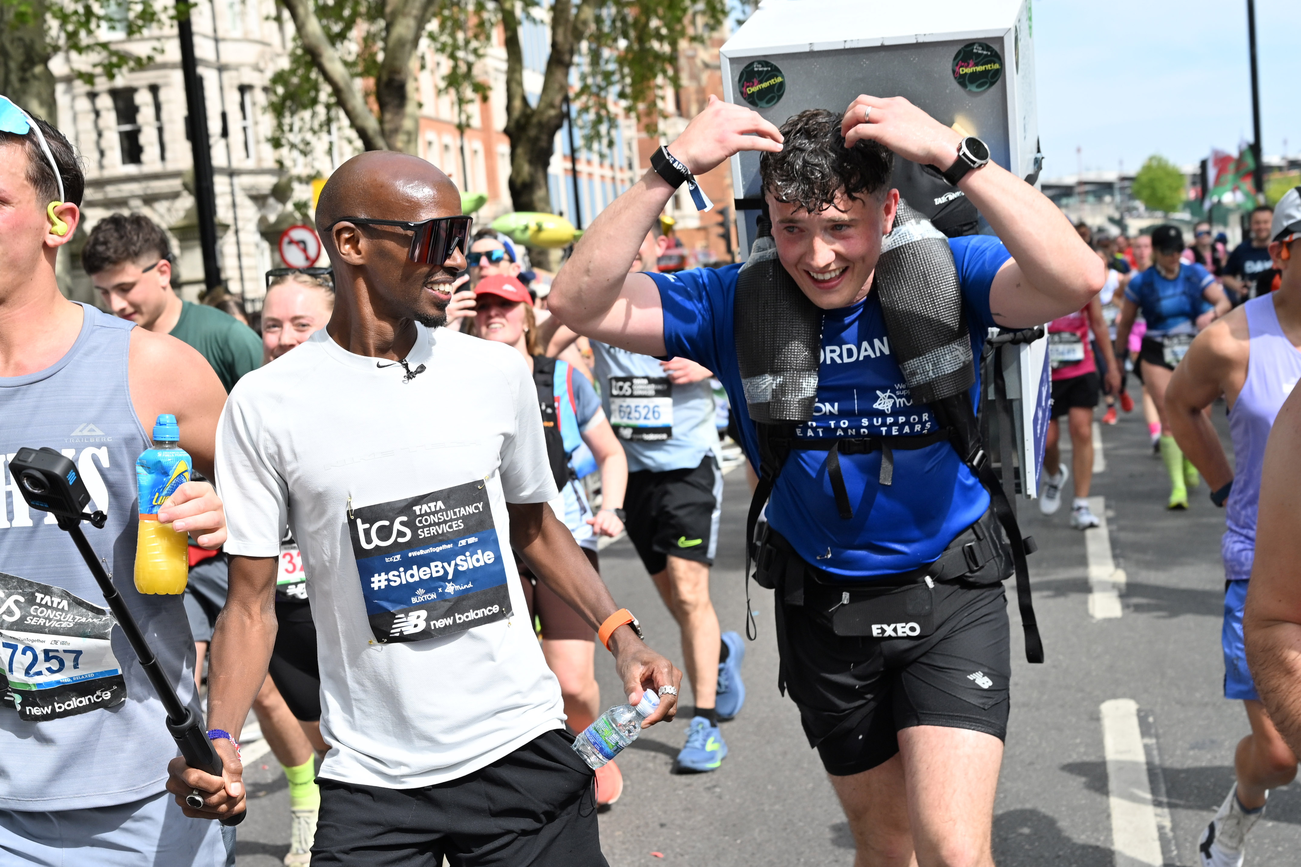 Sir Mo Farah runs 'Side by Side' with London Marathon 2026 participants