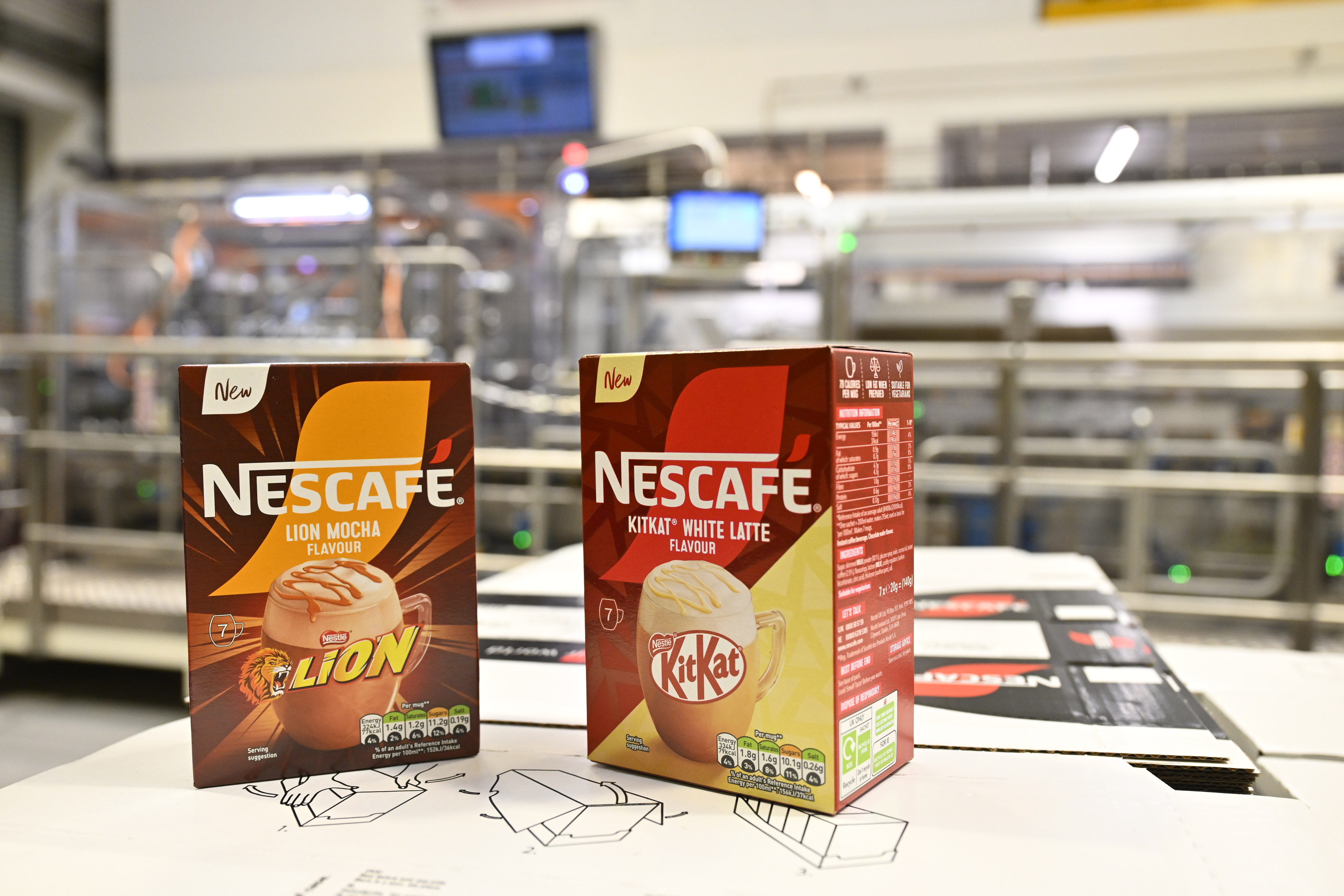 Nescafé KitKat White Flavour Latte and Nescafé Lion Flavour Mocha