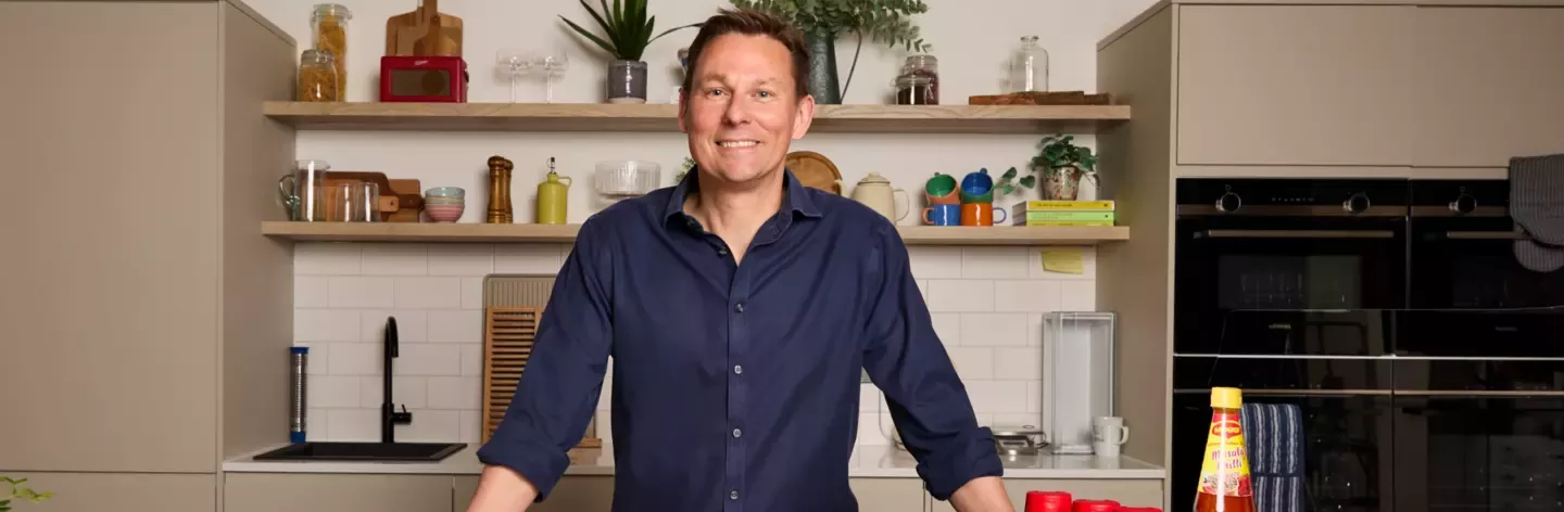 Ben Duncan with selection of Nestlé products