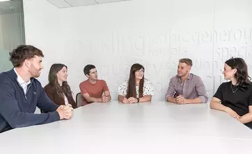 People around the table at work