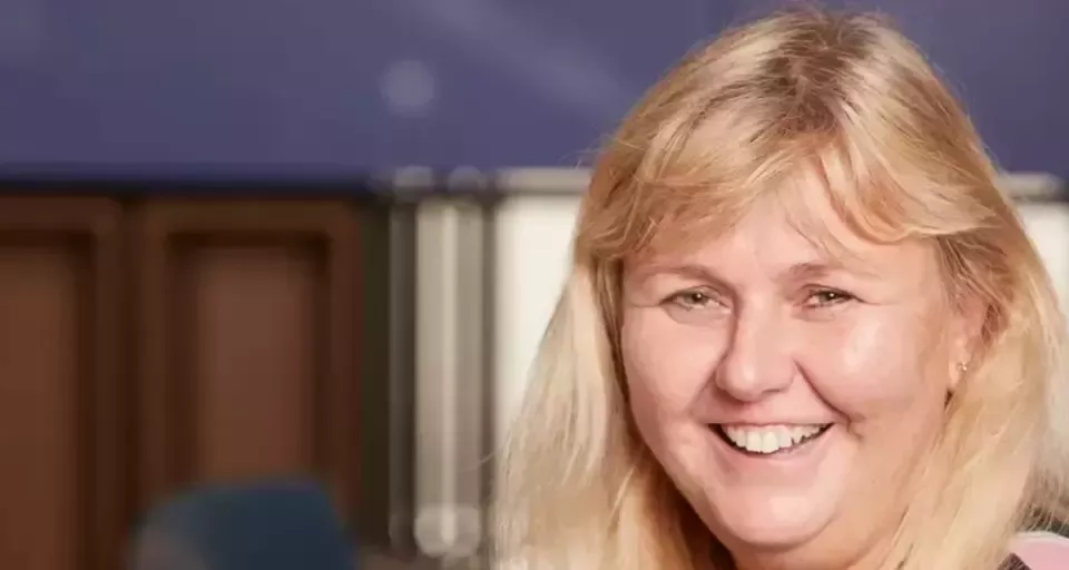 woman smiling
