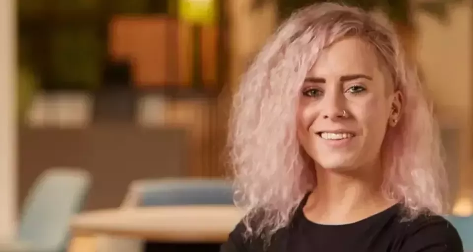 woman smiling