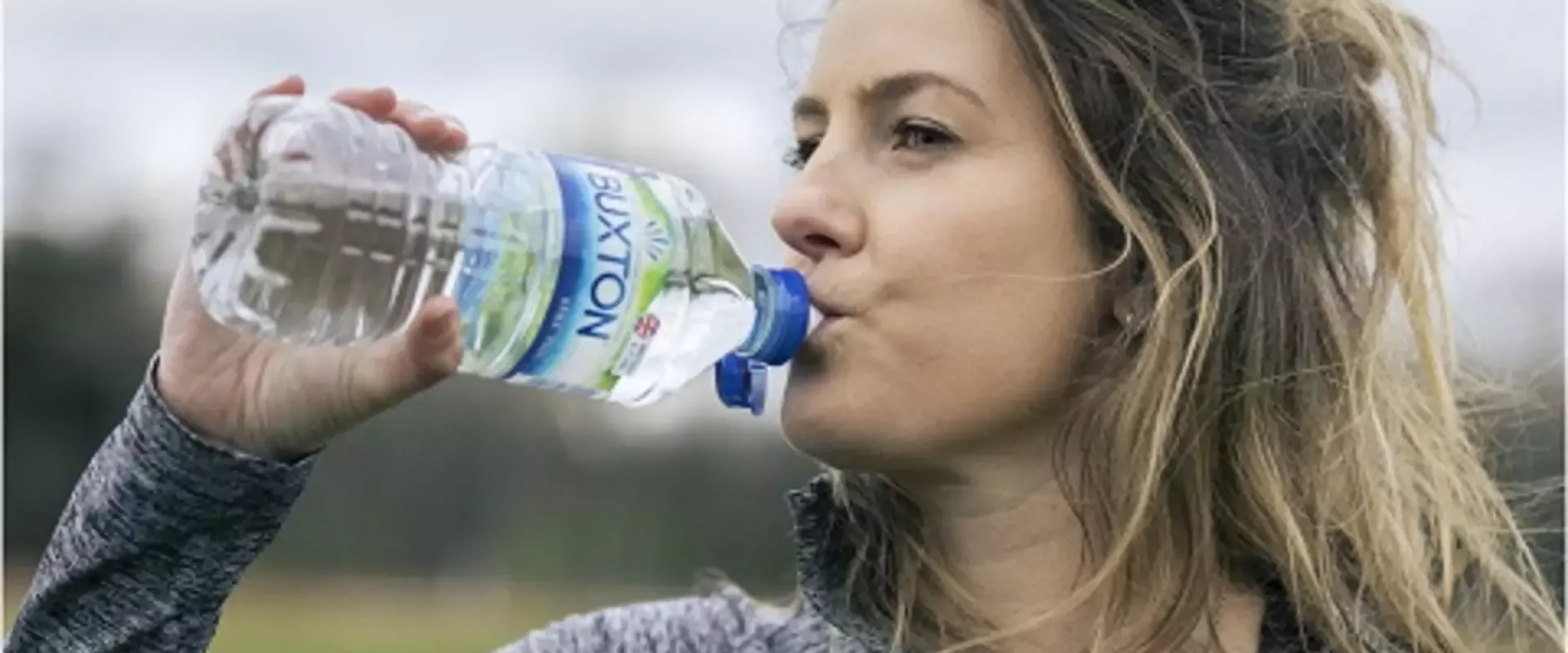 woman drinking water