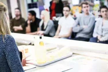 Beth Hooper gives a talk about nutrition