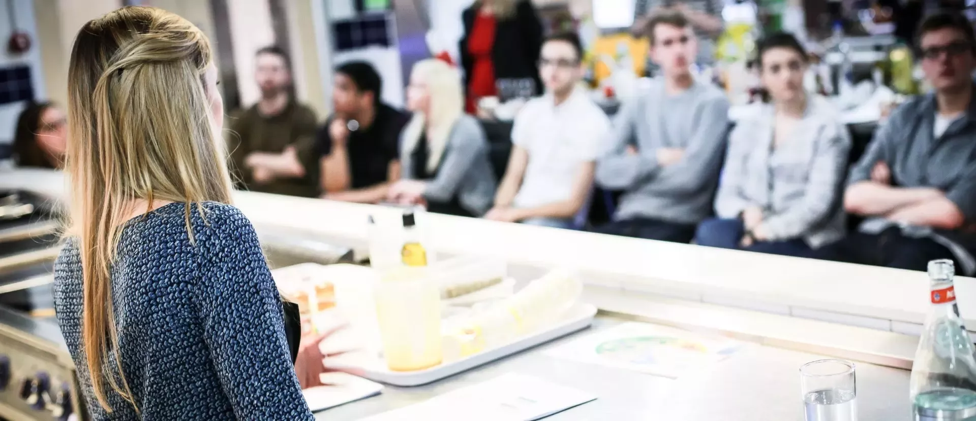 Beth Hooper gives a talk about nutrition