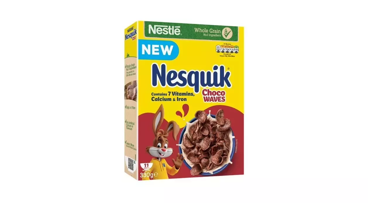 Nesquik Choco Waves cereal pack shot