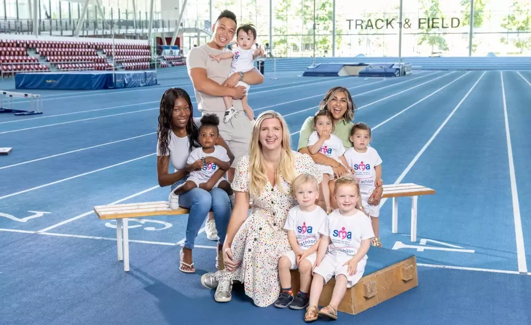 Olympic Gold medallist Rebecca Adlington and two-year-old son Albie join the UK's first-ever Baby TRYathlon – with Rebecca as a spectator
