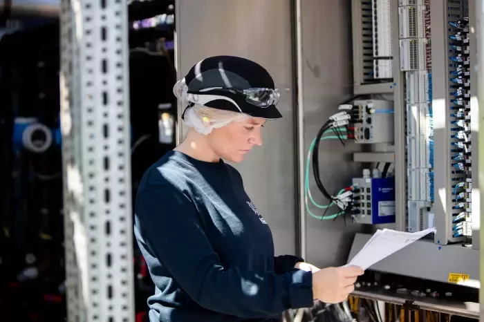 woman working