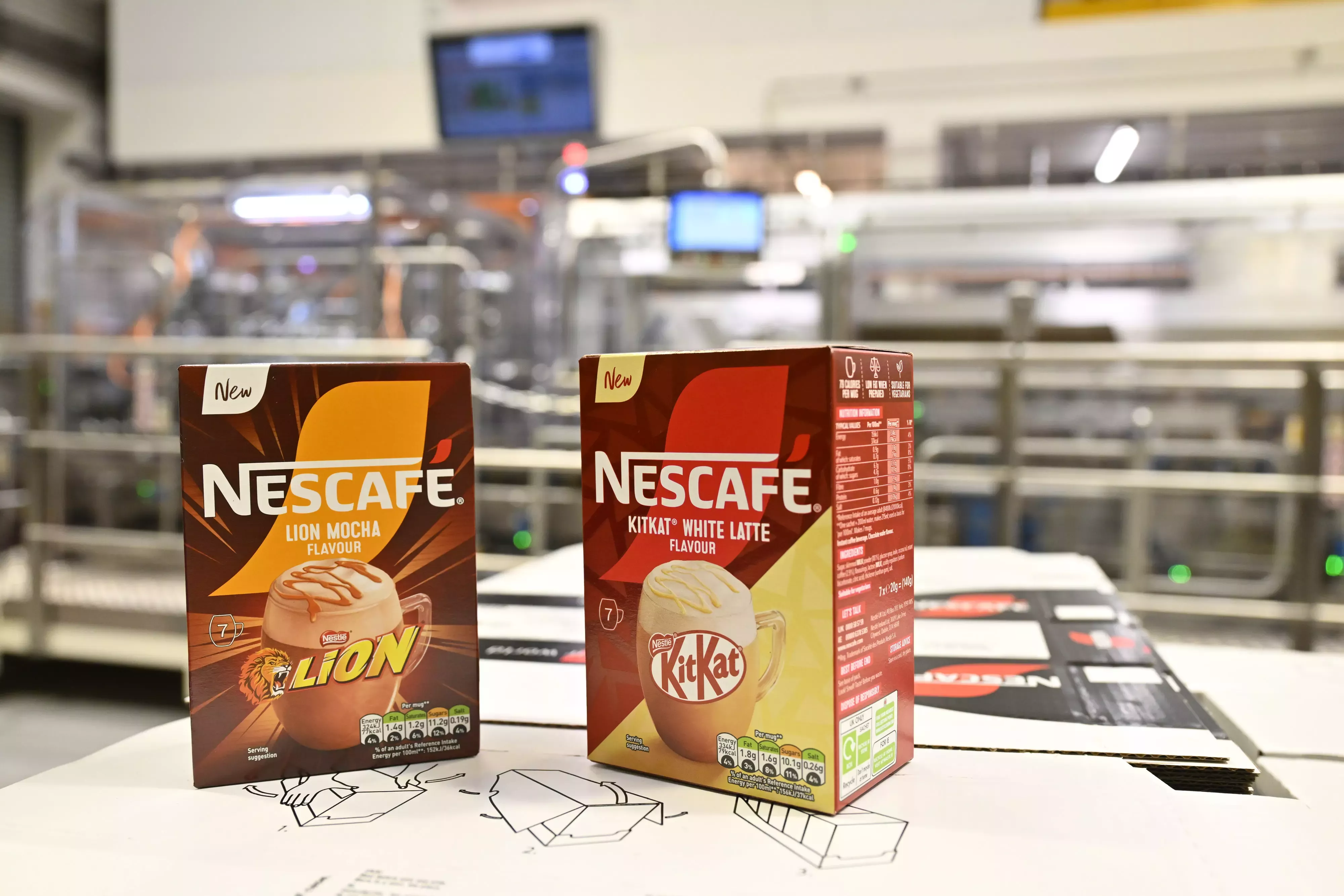 Nescafé KitKat White Flavour Latte and Nescafé Lion Flavour Mocha