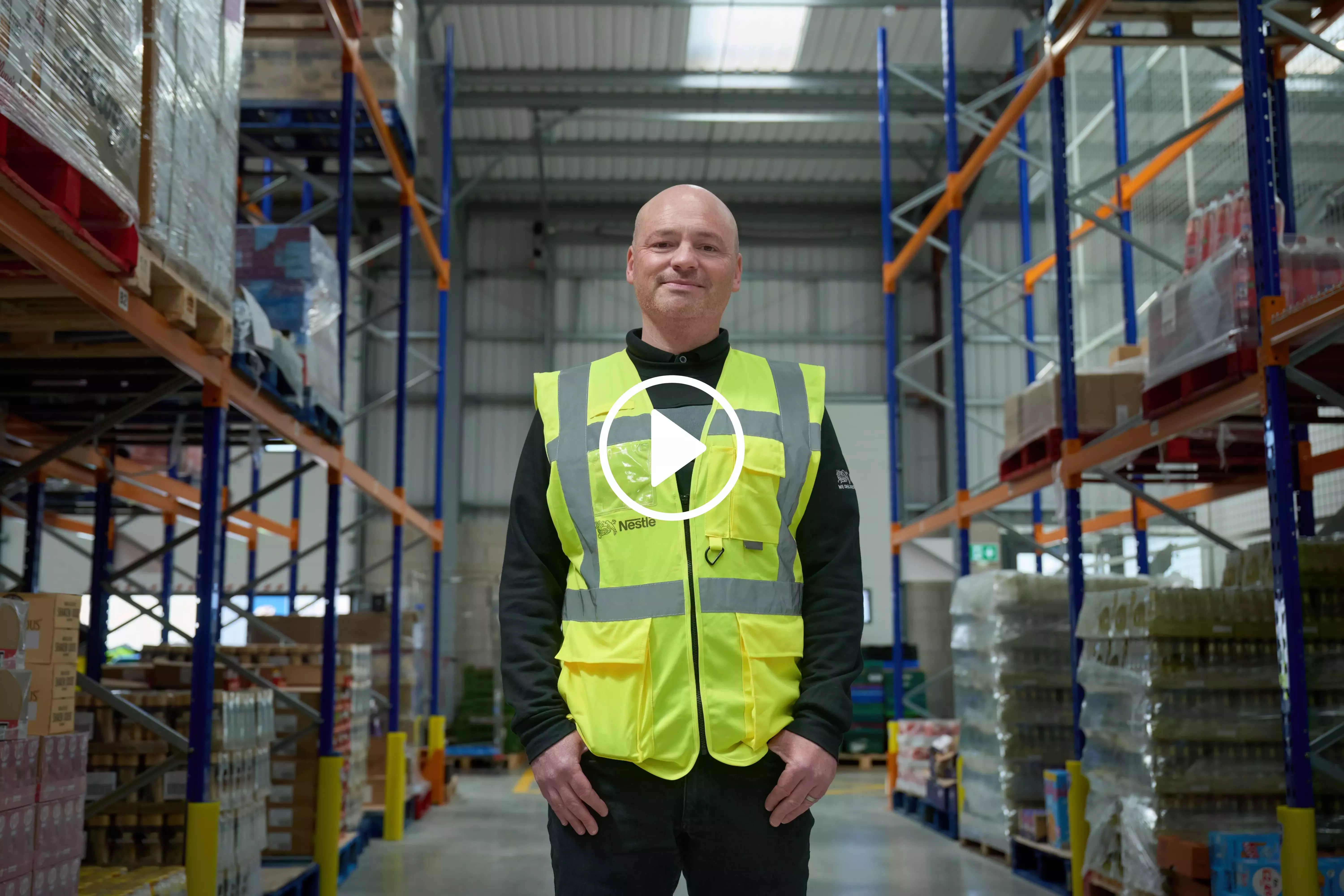 Man standing in warehouse