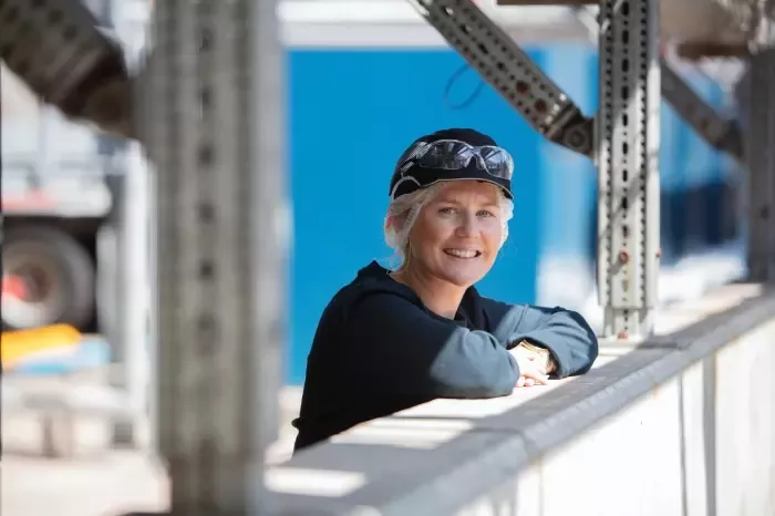 woman smiling