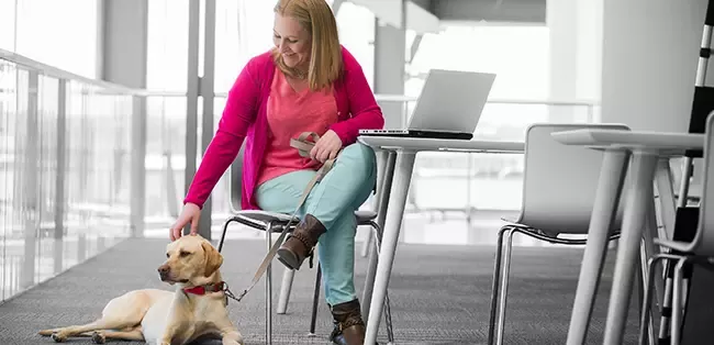 Gemma Gillingham and Labrador-cross Max