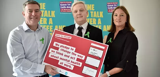 Paul Steadman (Group HR Director), Andrew Berrie (Change Employer Programme Manager), June Clark (Health and Wellbeing Manager)