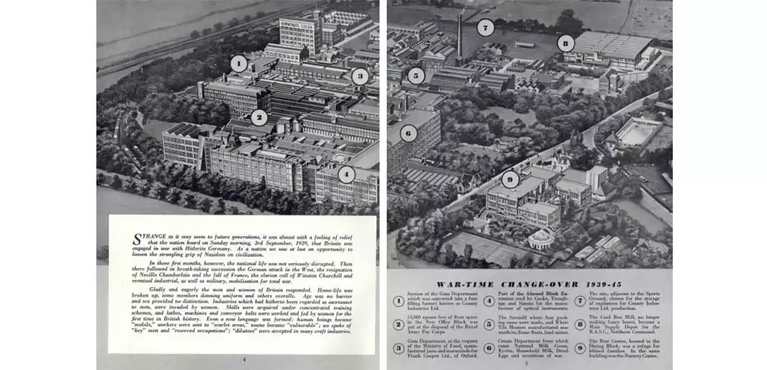 Ariel view of the Cocoa Works from the 1940s