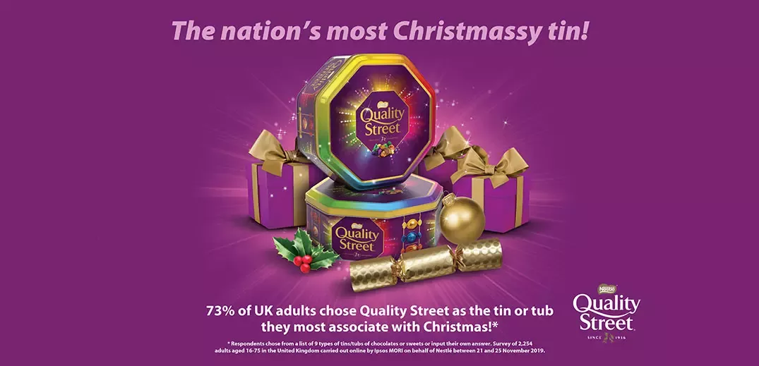 Quality Street Christmassy tin