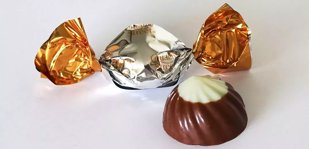 Quality Street and John Lewis Crème Caramel Crisp
